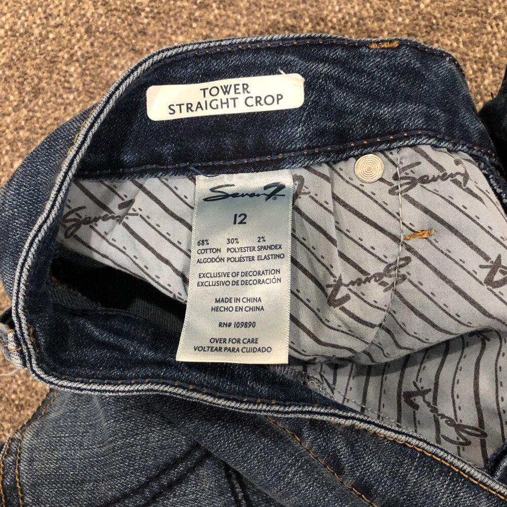 Seven7 Tower Straight Crop Jeans, Size 12 - Picture 9 of 9